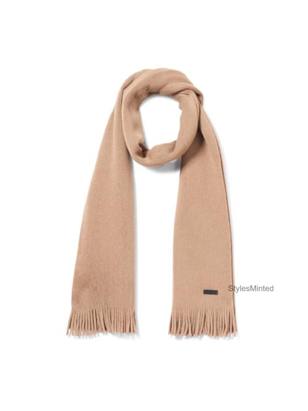 Wool Textured Small Logo Scarf Dry Clean Only Adult Unisex Fall Winter